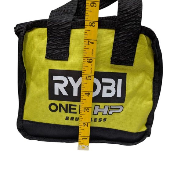 Ryobi Drill Bag Tool Bag Green Black Canvas 9.5 x 6 x 8 - Picture 9 of 11